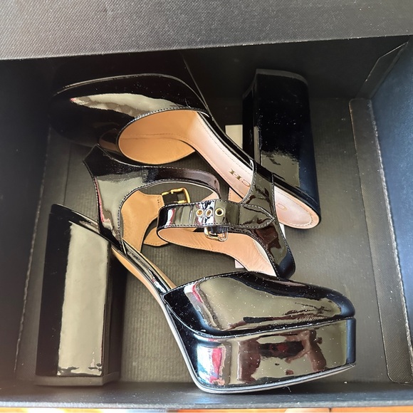 Coach Isabella Ankle-Strap Platform Block-Heel Pumps - Picture 15 of 16